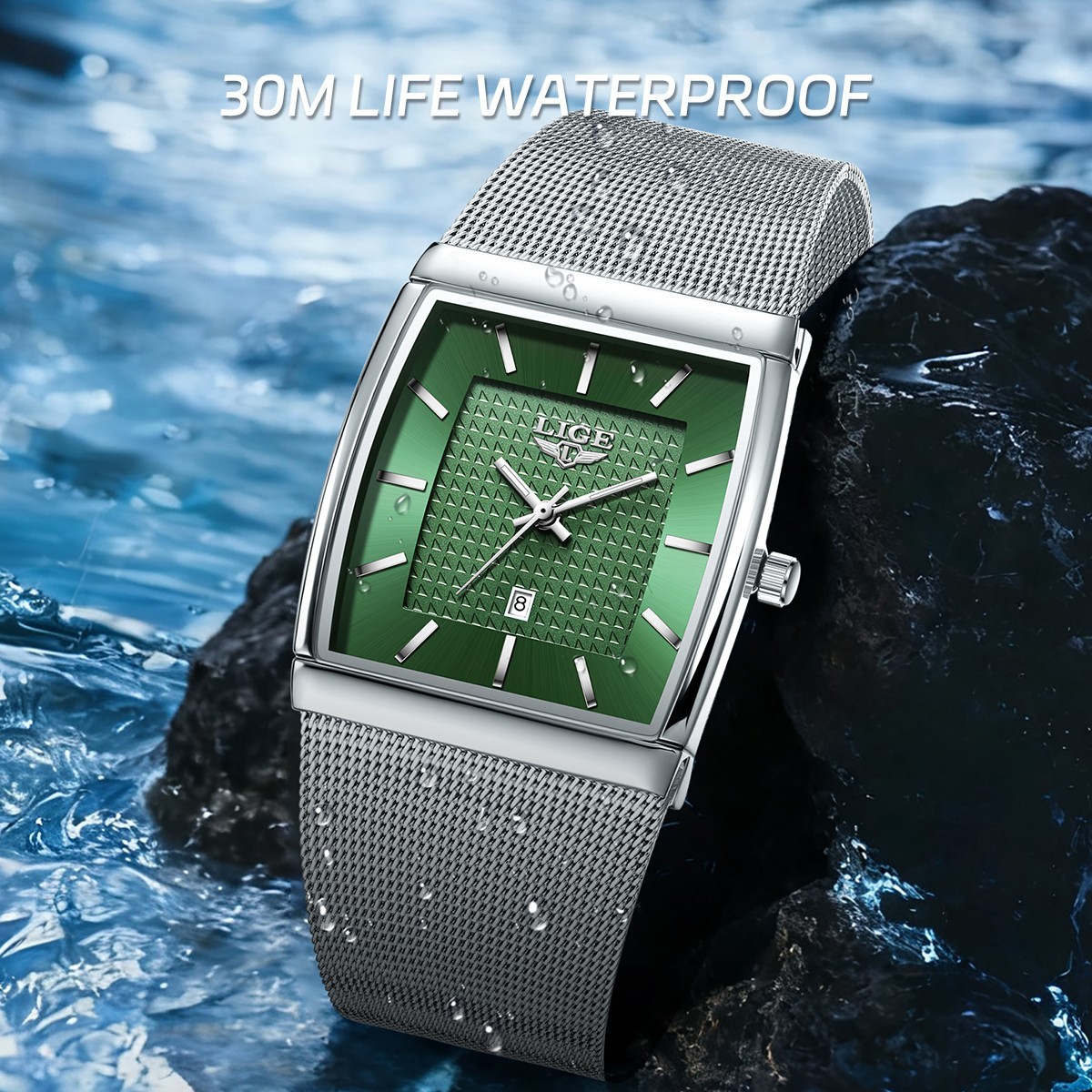 2026 Men Watch Quartz Date Luminous Waterproof Ultra-thin Business Wristwatch