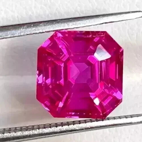 Natural 30.26 Ct AGL Certified Pink Sapphire Asscher Cut Loose Rare Gemstone