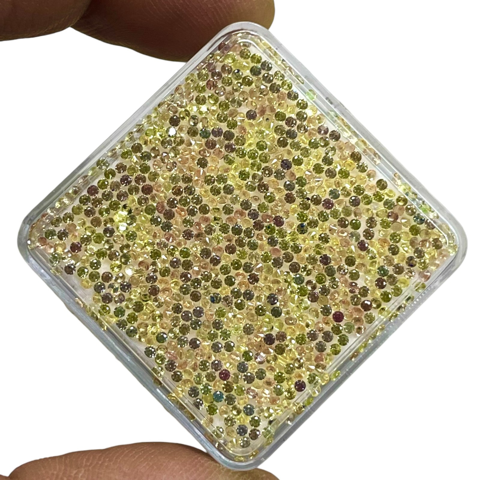100 Pcs Natural Ceylon Yellow Sapphire 1.3mm Round Diamond Cut Loose Gemstones