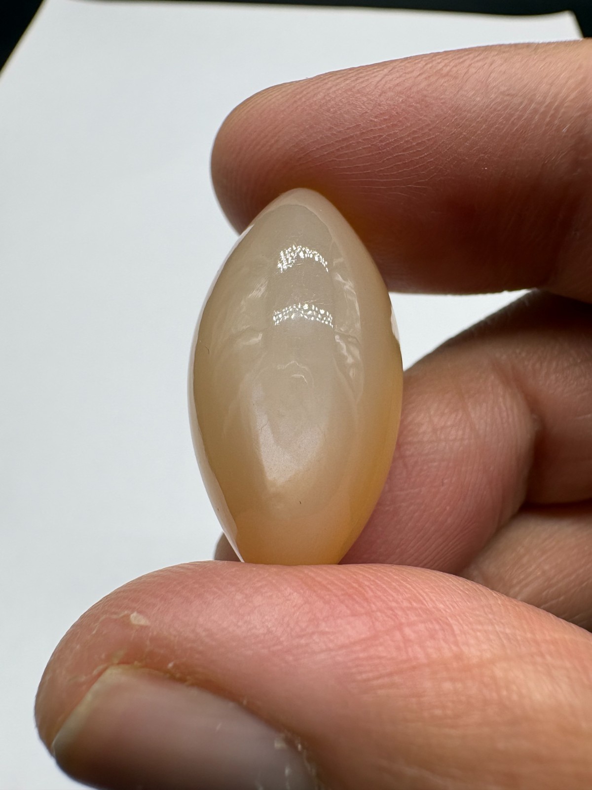 Natural Peach Moonstone Marquise Cabochon 30X15mm Loose Gemstone | 30.02 Carats