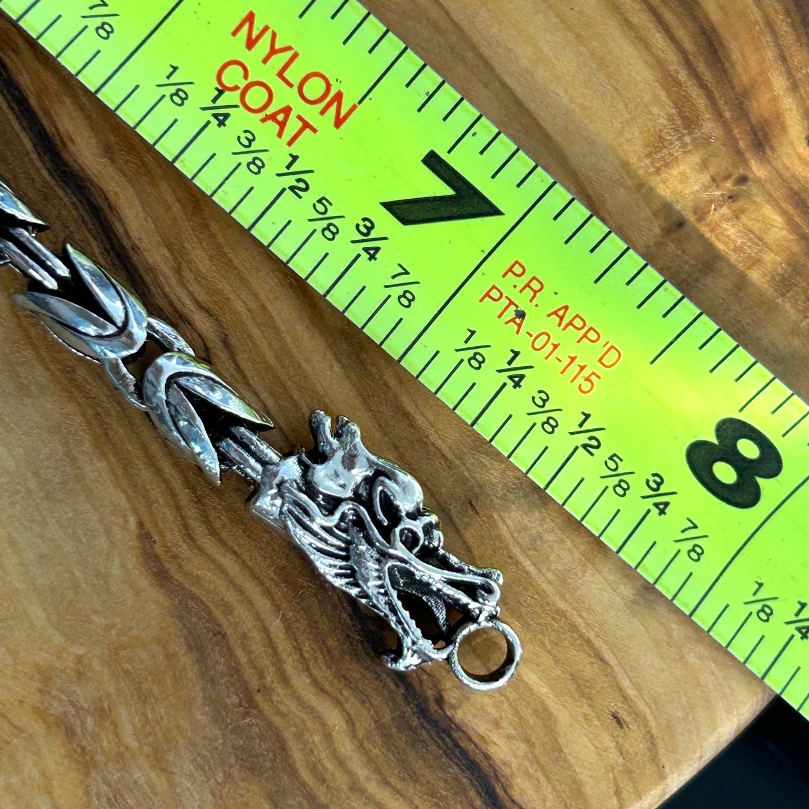 Byzantine Dragon 7.5″ Bali Bracelet Silver Tone Stainless Steel high end look