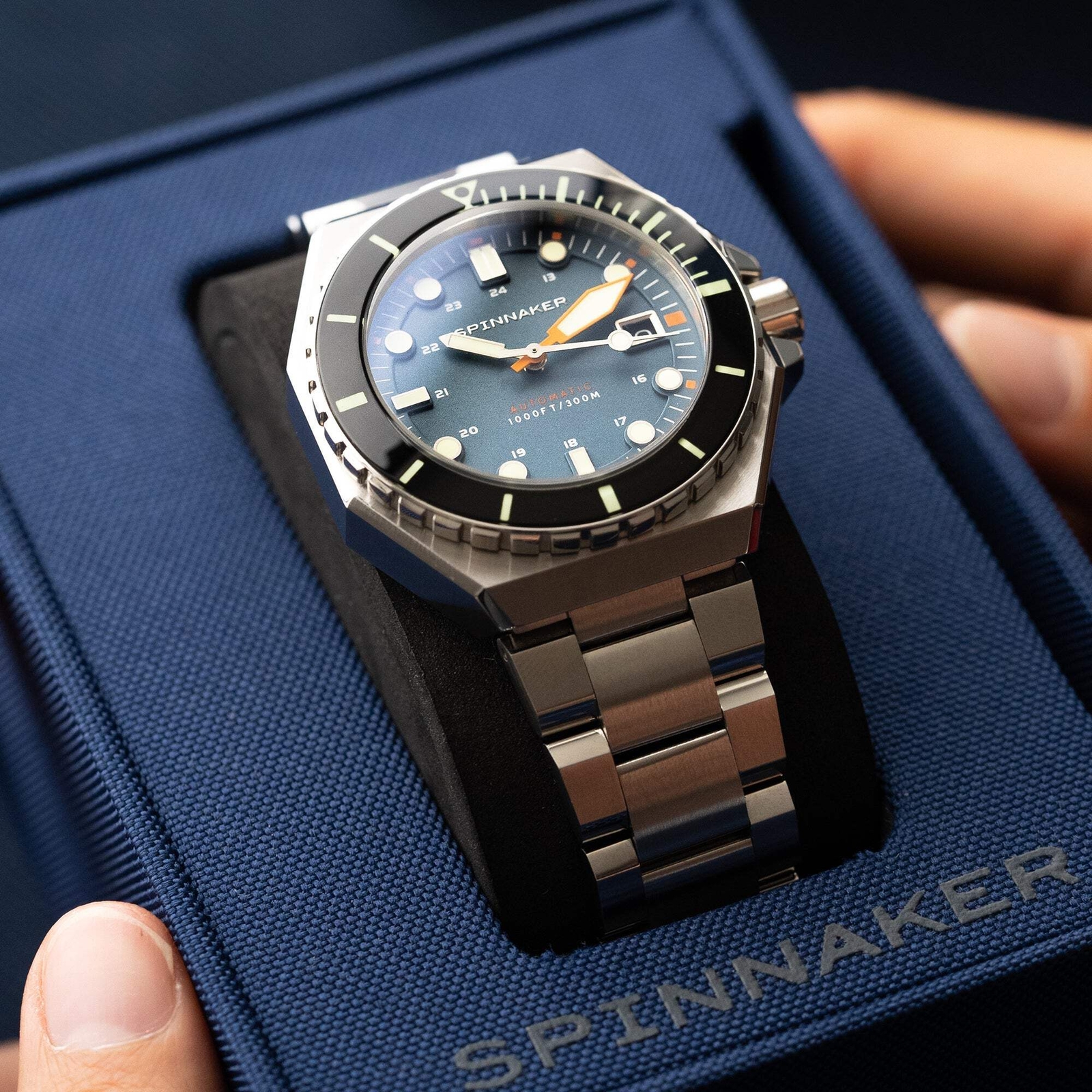 Spinnaker Dumas Blue / Black / Stainless Steel | Blue Dial 44mm Japanese Automat