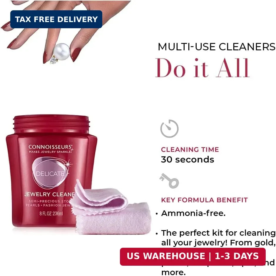 CONNOISSEURS All-Purpose Jewelry Cleaning Kit – Includes Delicate Jewelry Cleane
