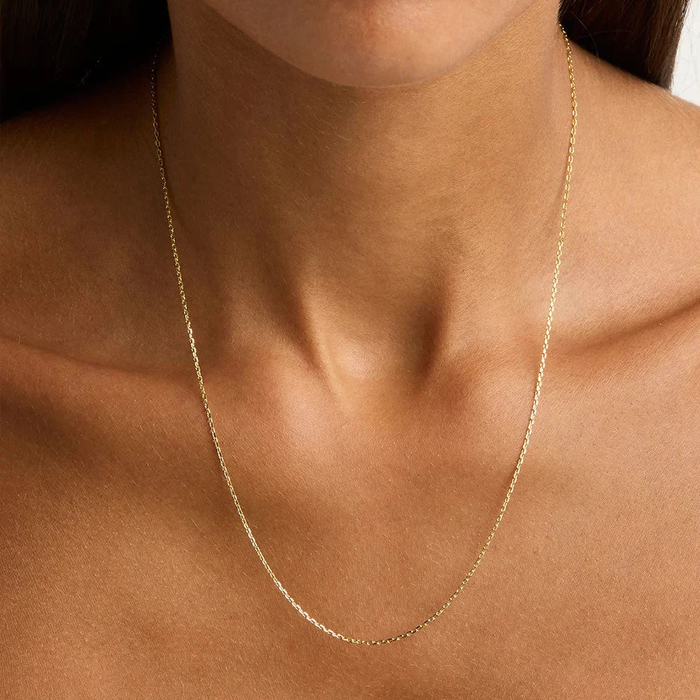 Classic Fine Chain Necklace Stainless Steel Adjustable Women’s Accessories
