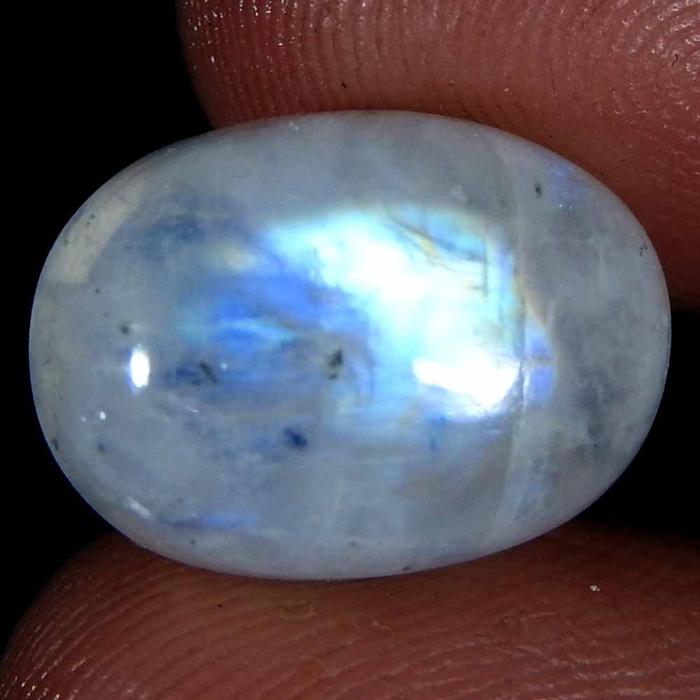 10.00Cts100%Natural Blue Rainbow Moonstone Oval Cabochon Loose Gemstone