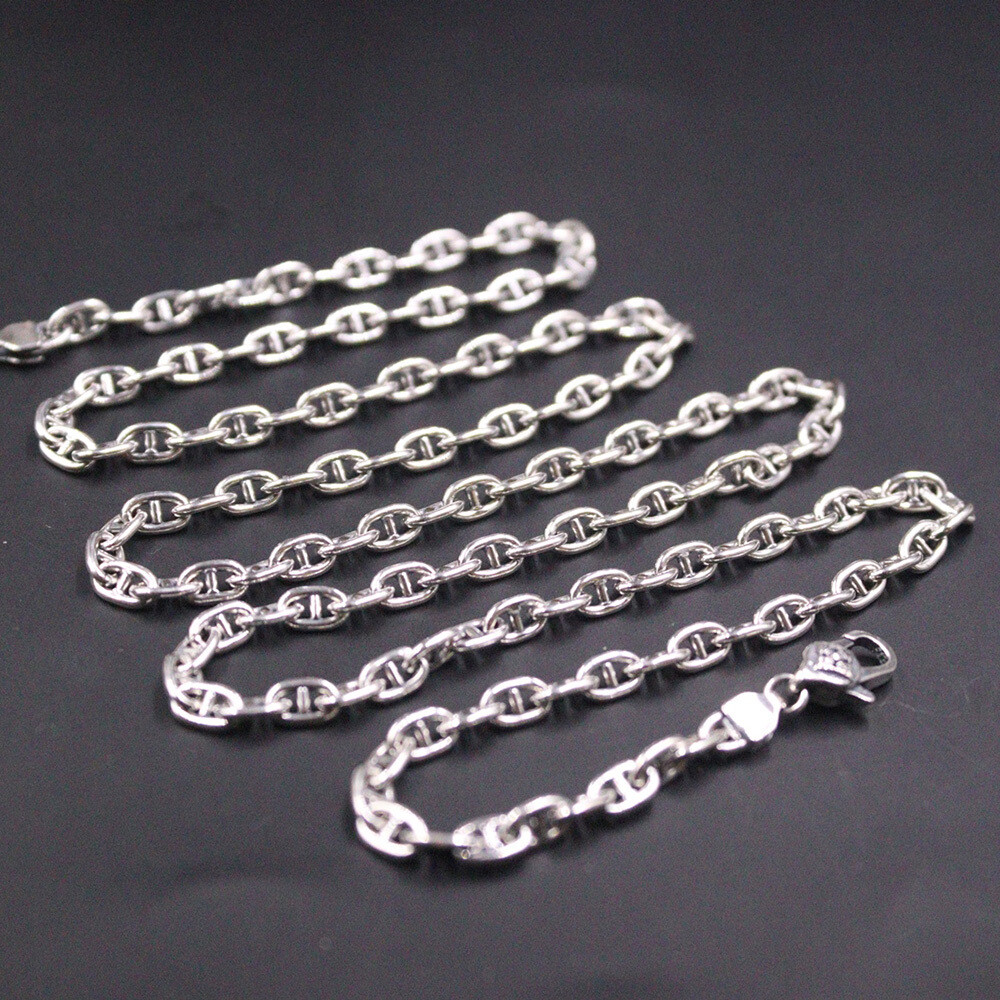 Sterling Silver Chain 925 Men Necklace Marine Link Anchor Chain 24inchL Gift