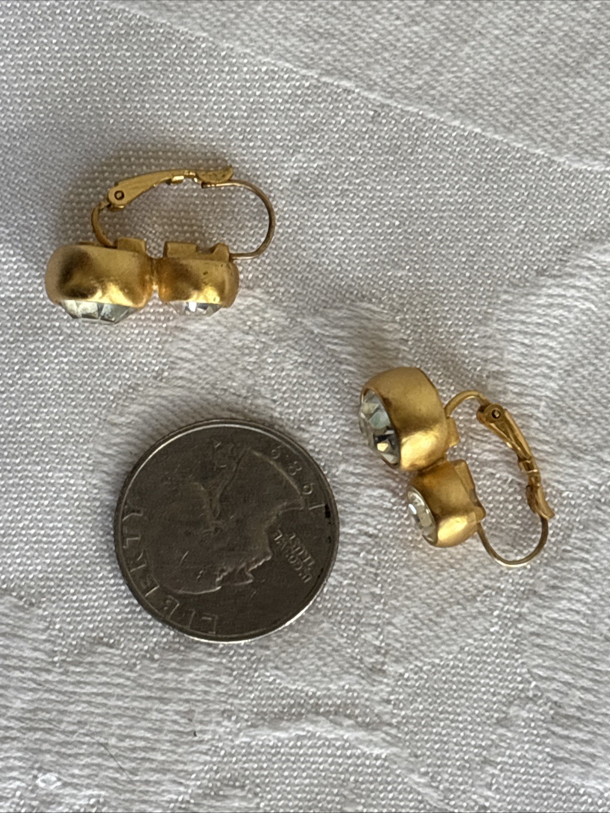 Park Lane Roma Necklace Long Satin Brushed Gold Tone & Anne Klein Earrings