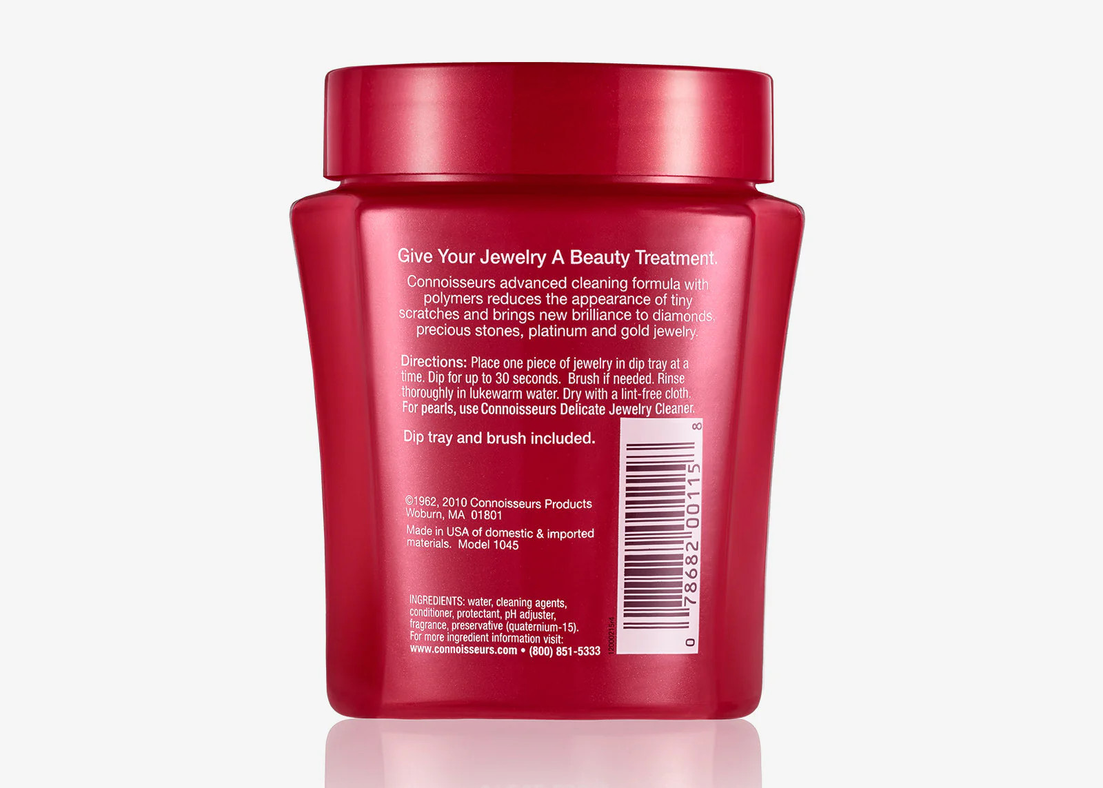 Connoisseurs Fine Jewelry Cleaner Iconic Red Jar 8 fl oz | For Gold Diamond