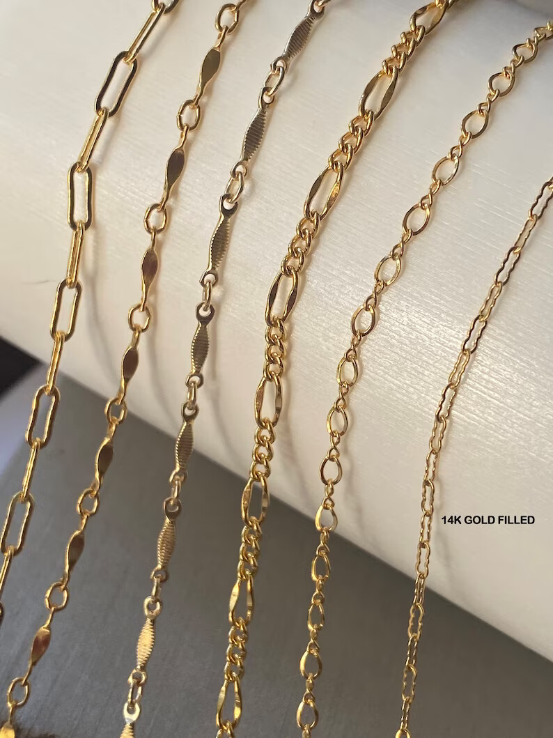 1/20 14K Gold Filled Chain for Permanent Jewelry,Bracelet, Necklaces by the foot