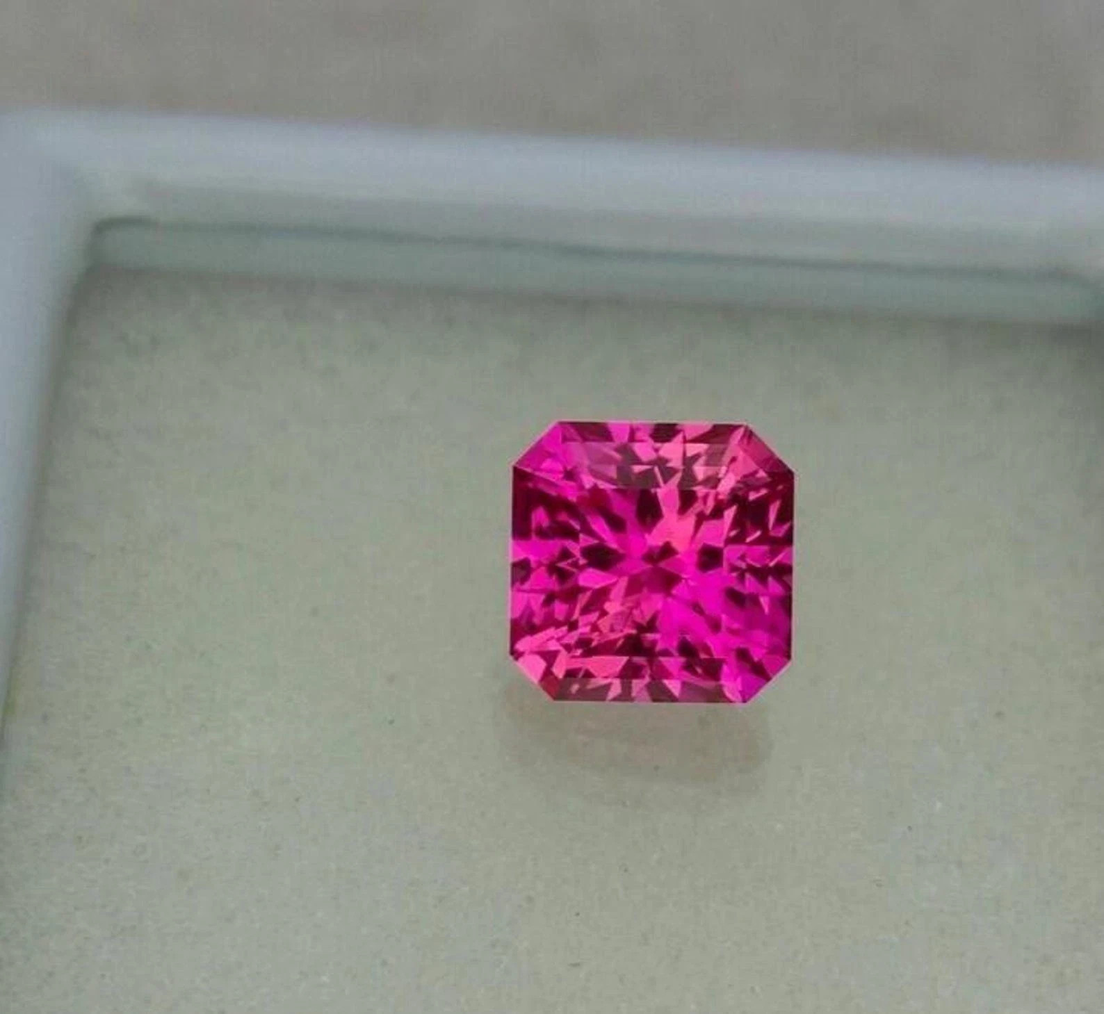 Rare Natural Ceylon Pink Sapphire Certified Loose Asscher Cut Gemstone 10 Ct