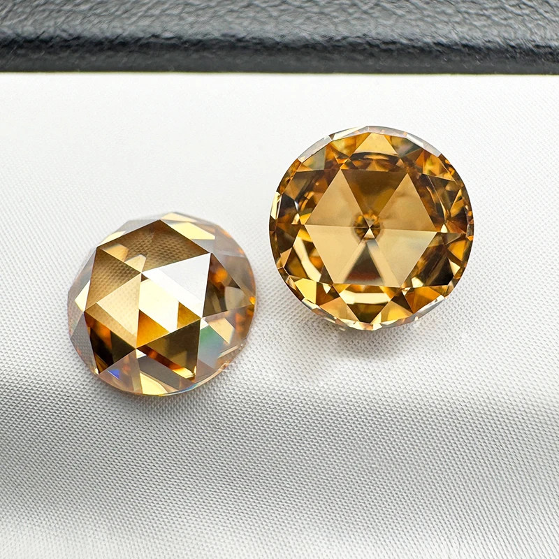 Colorful Flat Rose Cut 0.5-5ct Round Moissanite Loose GRA VVS1 Factory Directly
