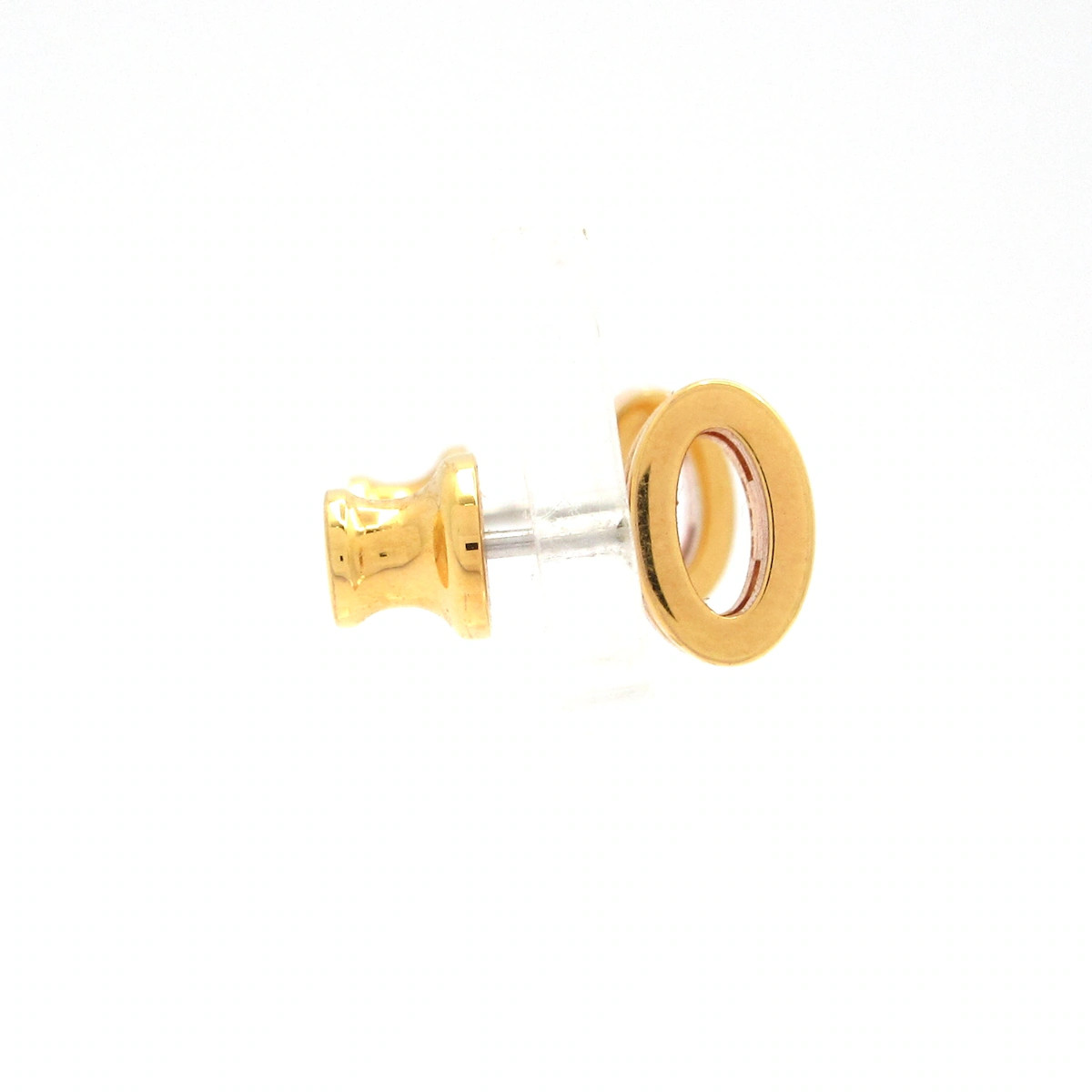 HERMES Mini Pop H Light Pink Rose Gold Hardware None Earrings