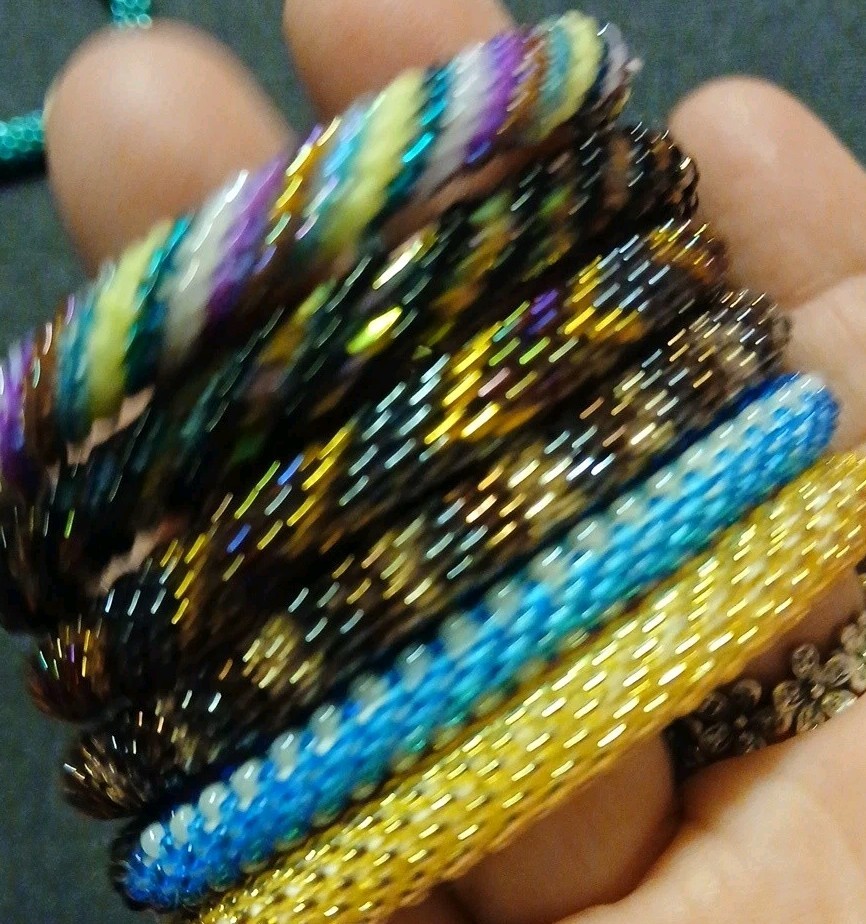 Lot Of 12 Roll On Bracelets Nepal Aid Through Trade (lot #25)