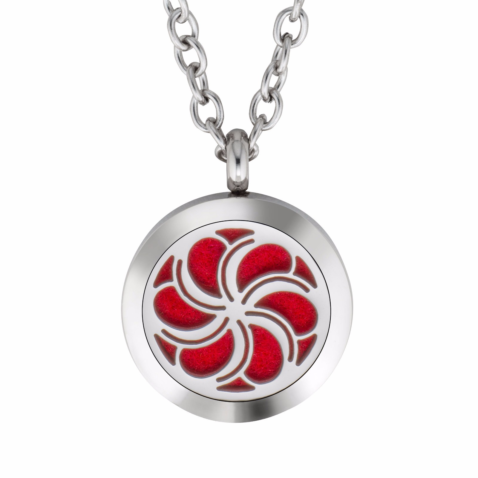 Essential Oil Diffuser Necklace Pendant Stainless Steel Aromatherapy Pin Wheel