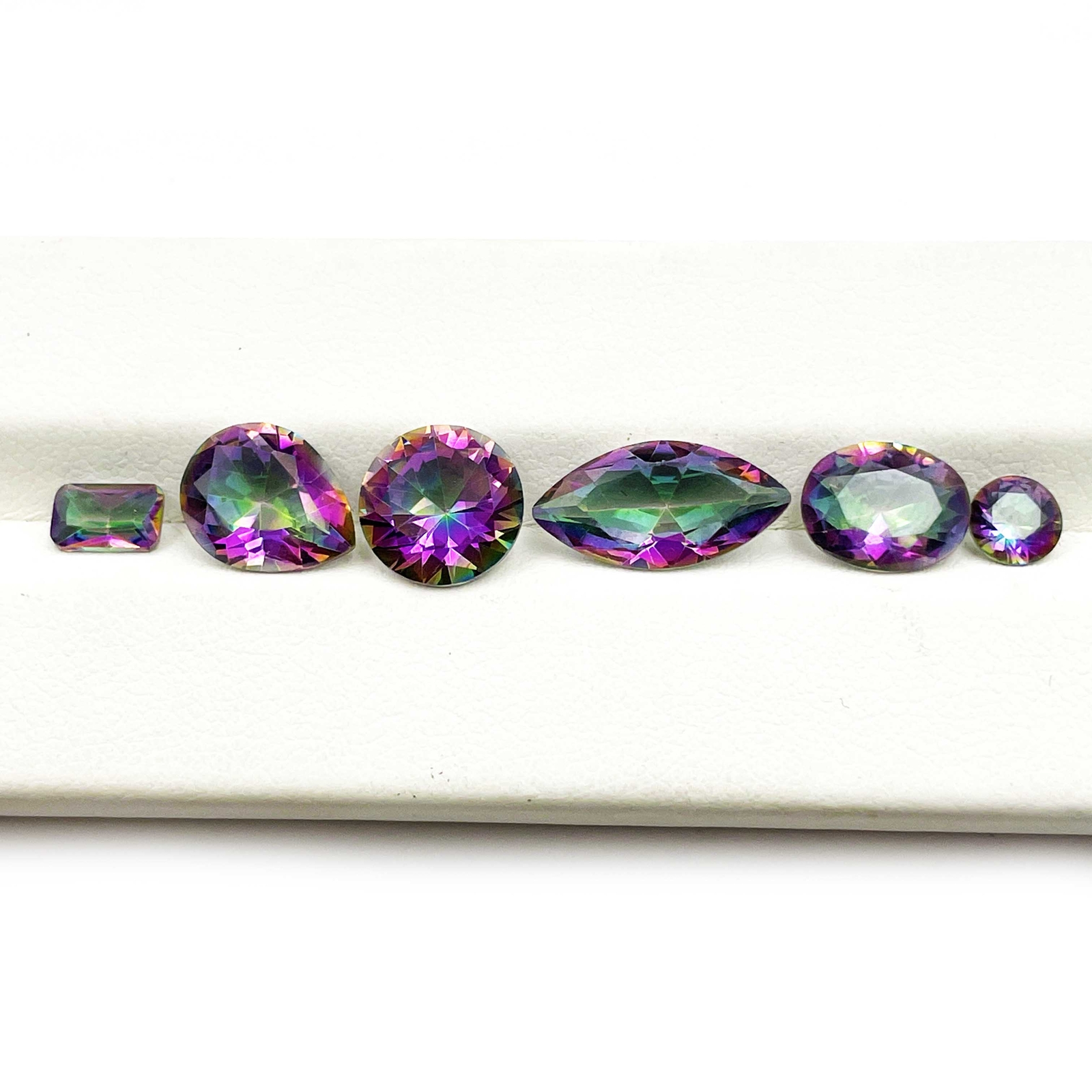 Mystic Quartz Mix Cut Loose Gemstone Rainbow Mystic Lot 76 Pcs 5-14 mm 100 CT