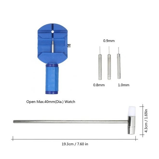 147 Pcs Watch Repair Kit Watchmaker Back Case Remover Opener Link Pin Spring Bar
