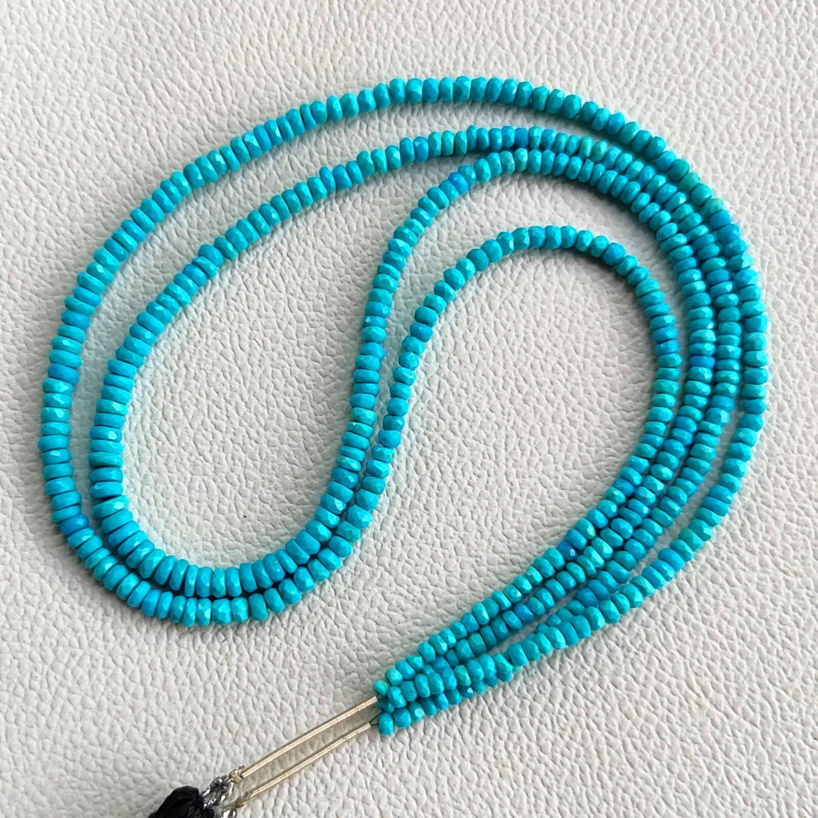 Natural Armenia Turquoise Faceted Heishi Beads 3-5mm 16″ Strand Gemstones
