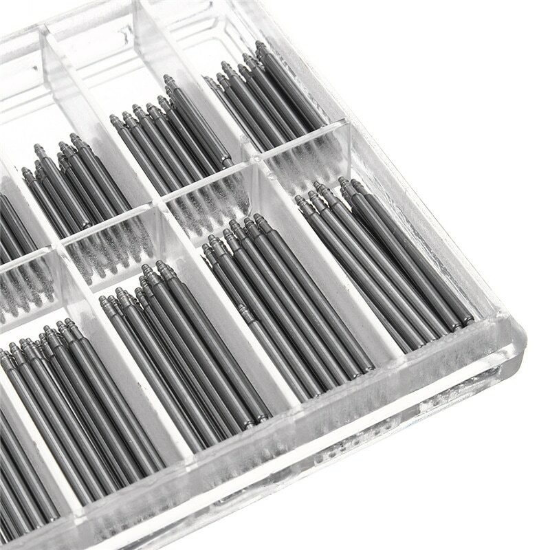 360pcs Watch PINS SPRING BARS Band Strap Link 8-25mm Repair Kit Stainless Steel