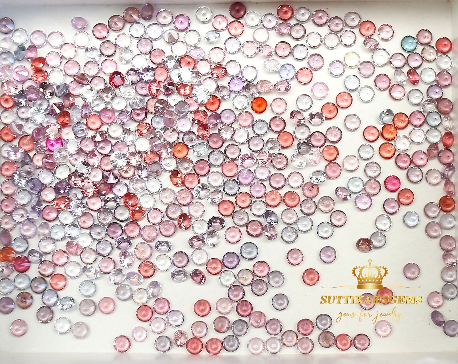 1.8 MM Natural Multi Color Spinel Round Diamond Cut Loose Gemstones Good Quality