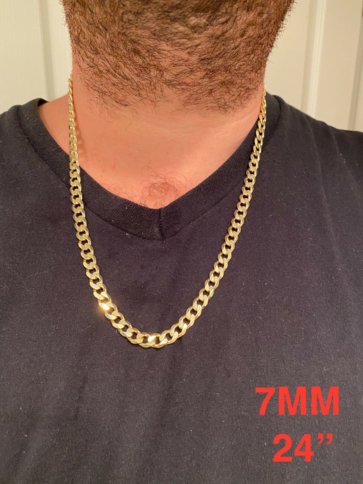 Solida Plata 925 Bañada Oro de 14k Cadena o Pulsera Estilo Miami Cuban
