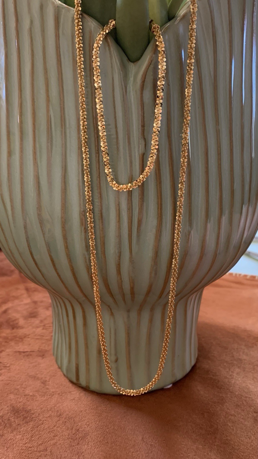 Popcorn Chain Jewelry Set Made In Italy Excellent