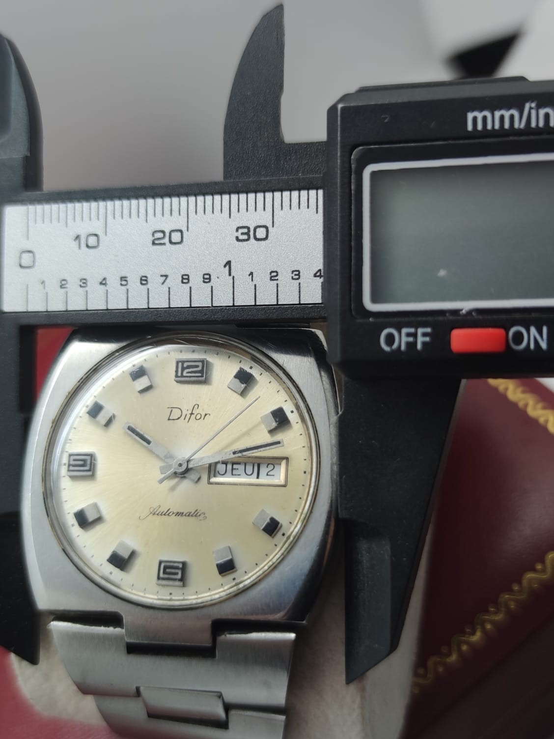 Vintage Watch Difor Automatic Jumbo Day Date tropical Dial mens Swiss MADE