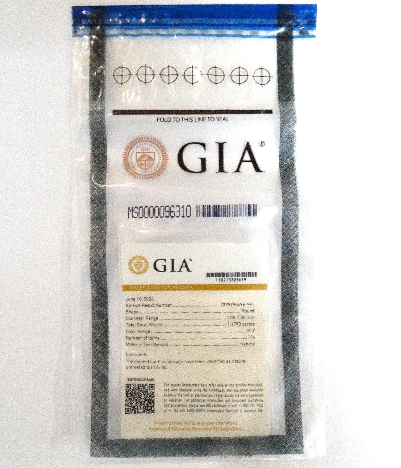 Lot of 146 GIA Certified M-Z Color 1.1793 Carat Natural Round Cut Diamond Melee