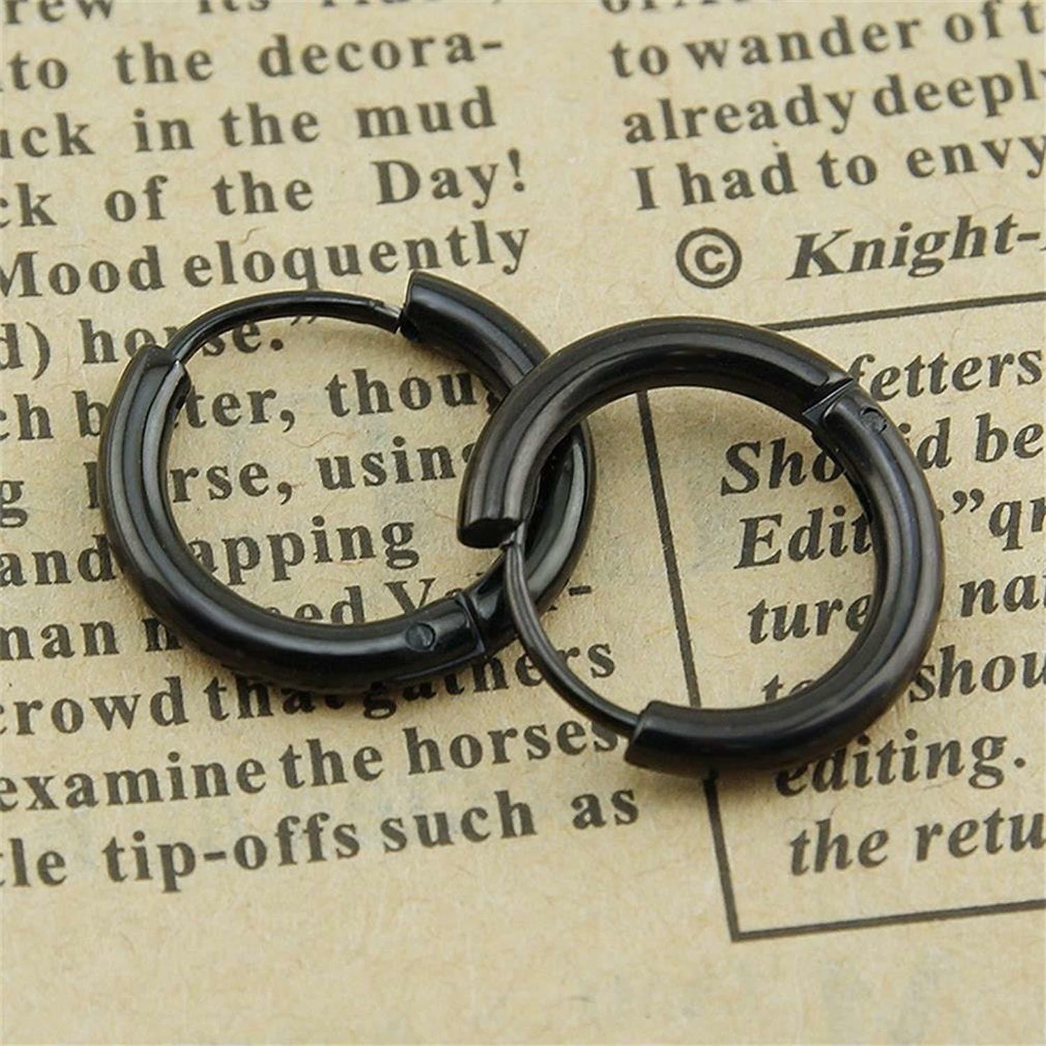 Men Women Stainless Steel Small Huggie Earrings Cartilage Lip Piercing Nose Hoop
