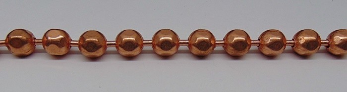 COPPER BALL CHAIN Necklace or Bracelet Statement Size 9.5mm Round + Faceted Bead