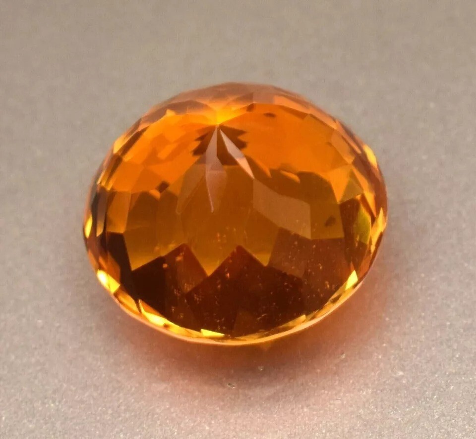 Yellow Citrine Brazilian Natural EGL Certified 100 Ct Round Cut Loose Gemstone