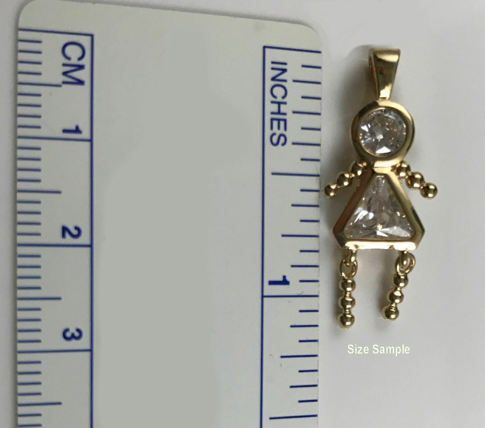 BIRTHSTONE BABY Charm Pendant 24k Yellow Gold Plated all months Boy and Girls