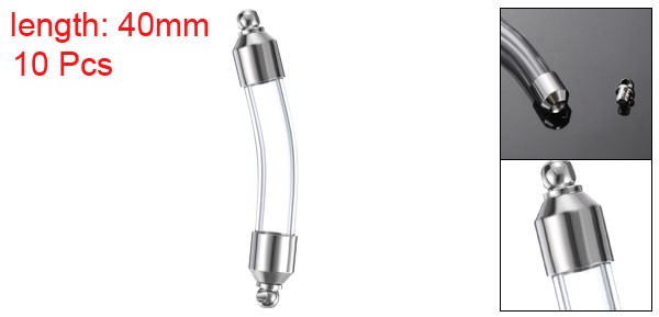 10 pcs Transparent Wishing Bottle 6mm Widths, for Necklace DIY Pendant Craft