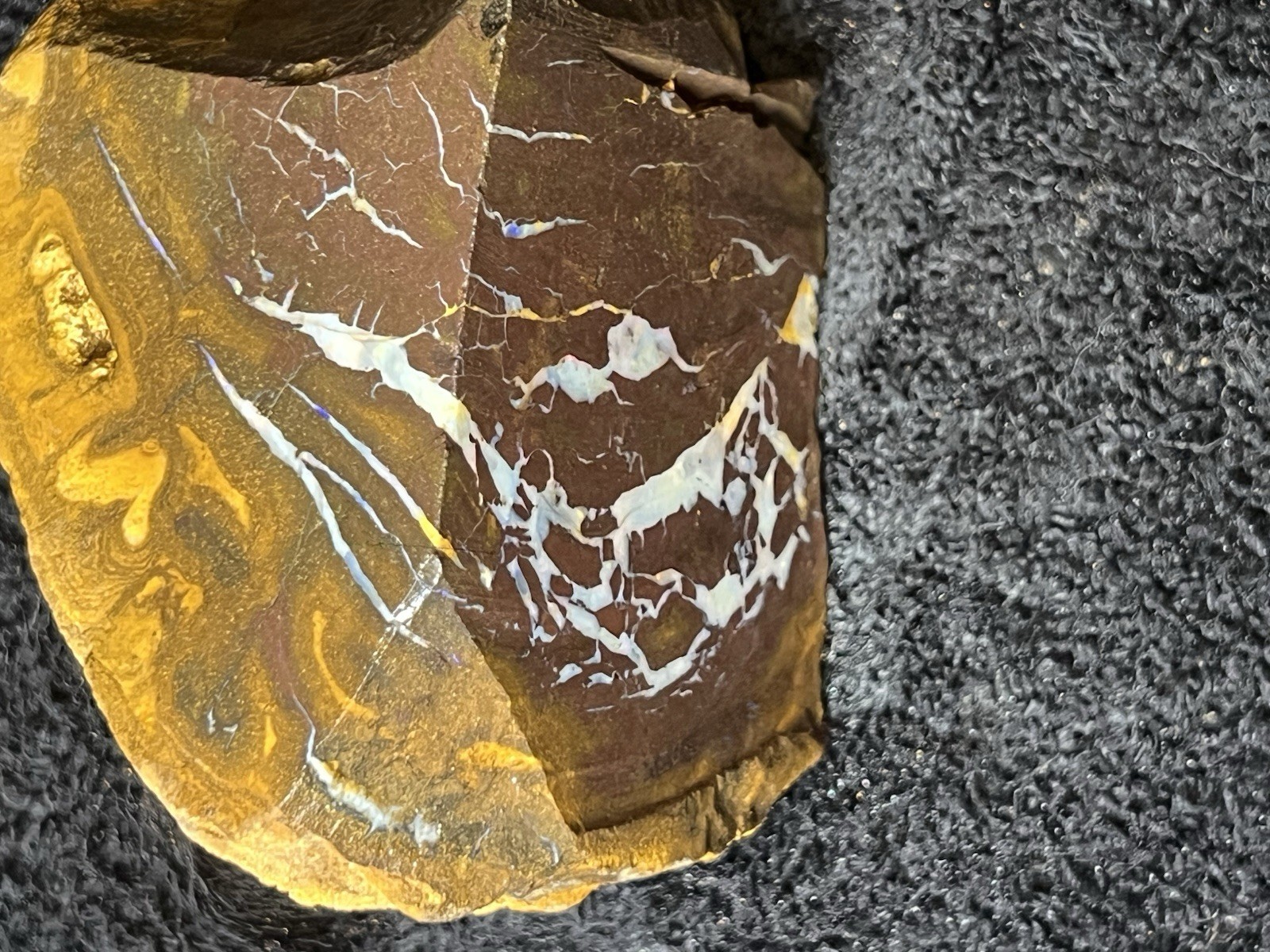 878g Natural Australian Boulder Opal Rough Multi-Color Fire Queensland Specimen