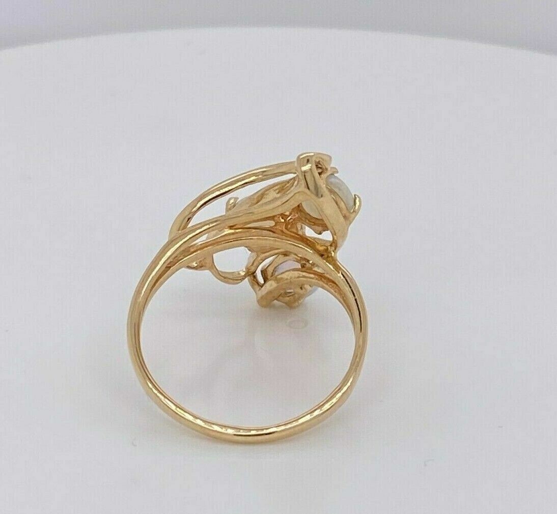Oval Cut Simulated Fire Opal Gorgeous Wedding Band Ring 14K Yellow Gold Plated