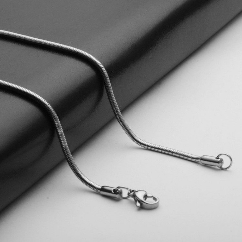 Wholesale 5pcs 1.5/2.4/3.2mm Stainless Steel Snake Chain Necklace for Men Women