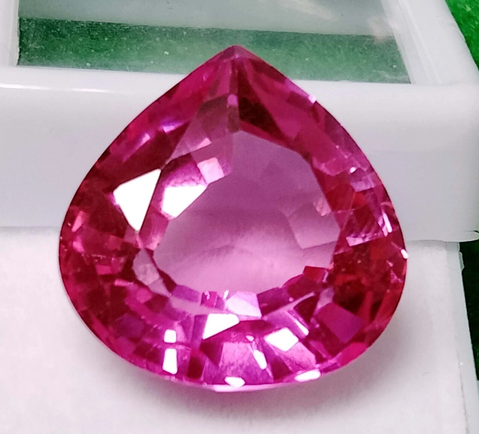 Sparkling Pink Sapphire For Jewelry Pear Cut 12+ Ct Certified EGL Loose Gemstone