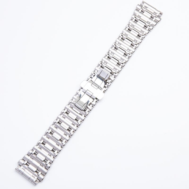 24mm 316L Steel Bracelet Metal Watch Band Strap Fits Breitling Chronomat B01