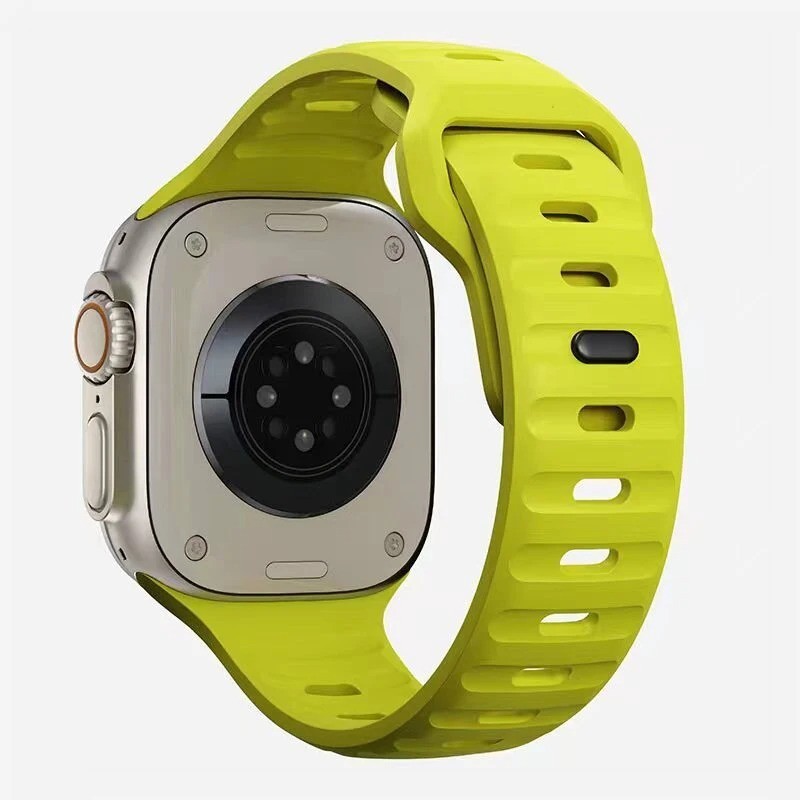 For Apple Watch Series Ultra 3 11 10 9 8 7 iWatch 49mm Silicone Sport Band Strap