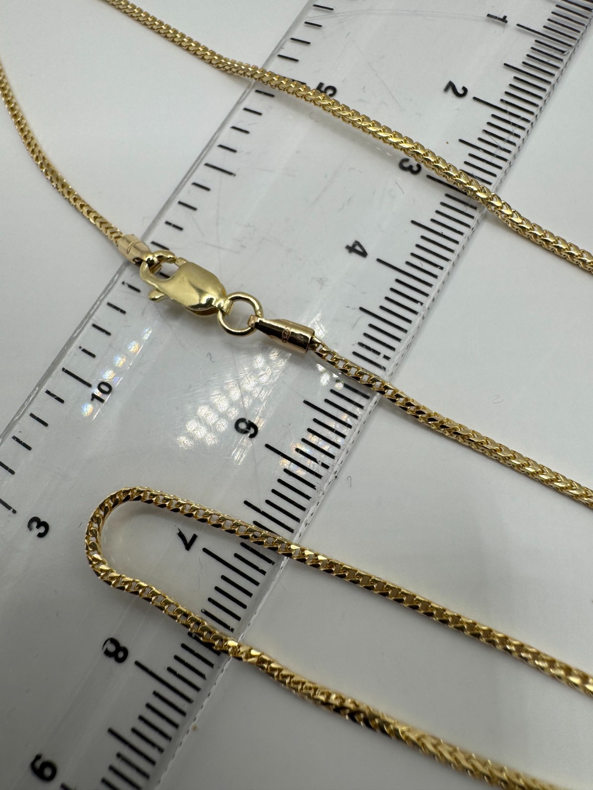 9ct Yellow Gold 1.2mm Solid Link Franco Necklace Length 20 Inch / 50cm (AGFR40)