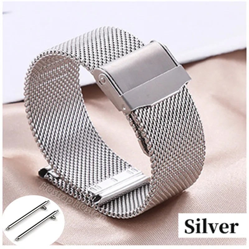 Stainless Steel Mesh Watch Strap Milanese Metal Band 12 14 16 18 20 22 24mm