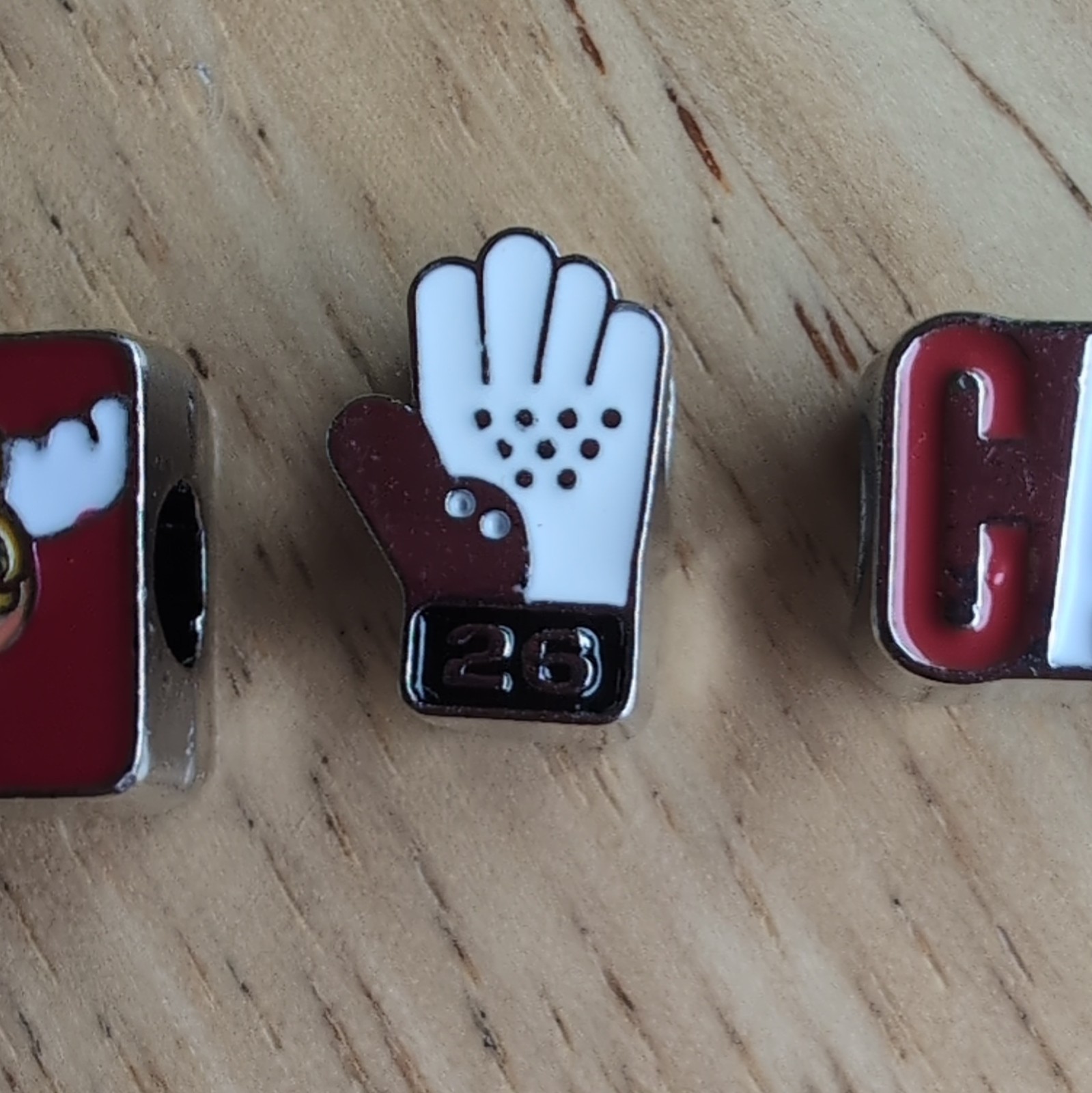 2026 FIFA World Cup Bracelet Charms. Canada, Cana Mascot, Star and Goalie Glove