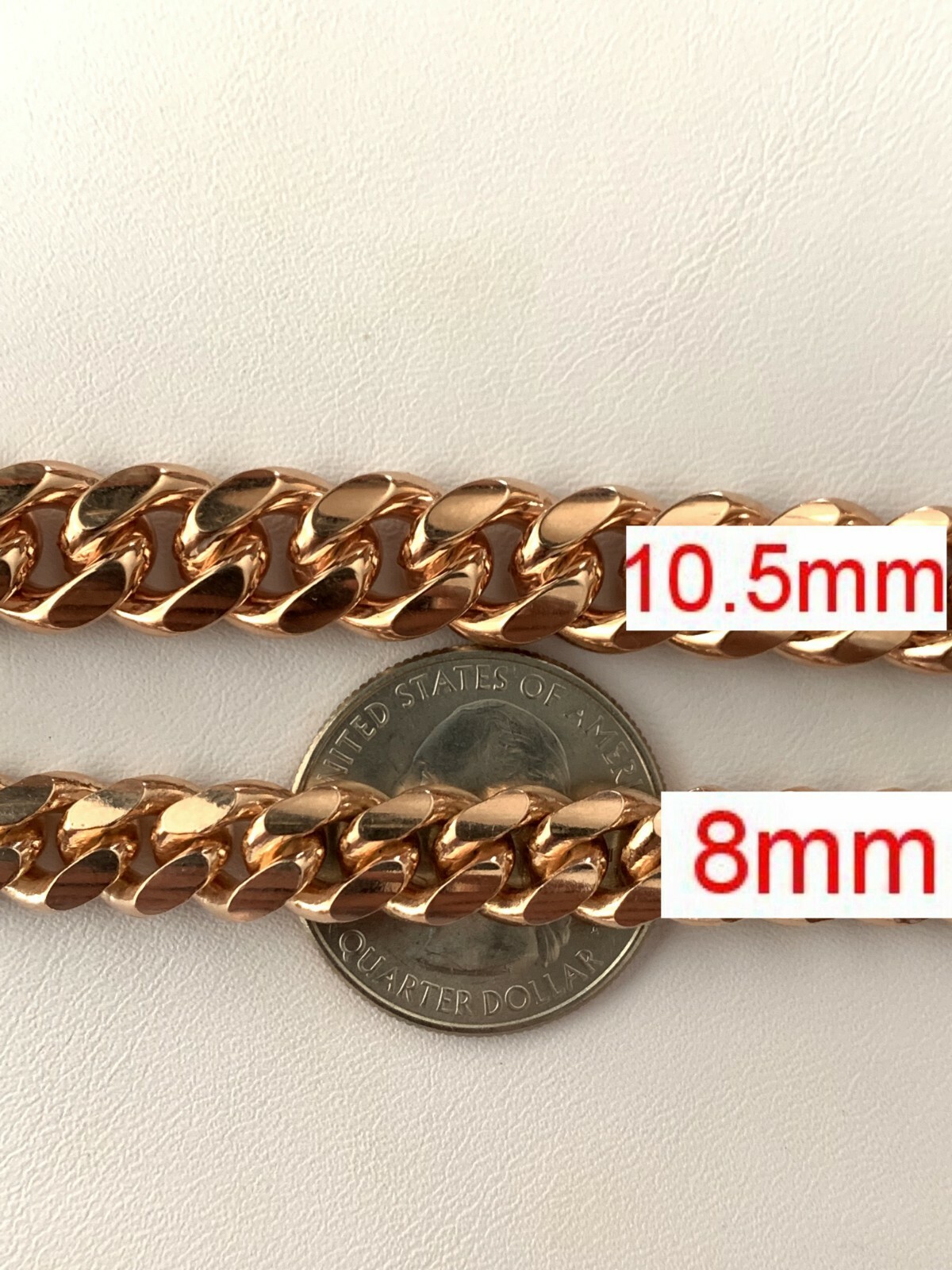 Miami Cuban Link Chain Bracelet 14k Rose Gold Plated Solid 925 Silver Box Lock