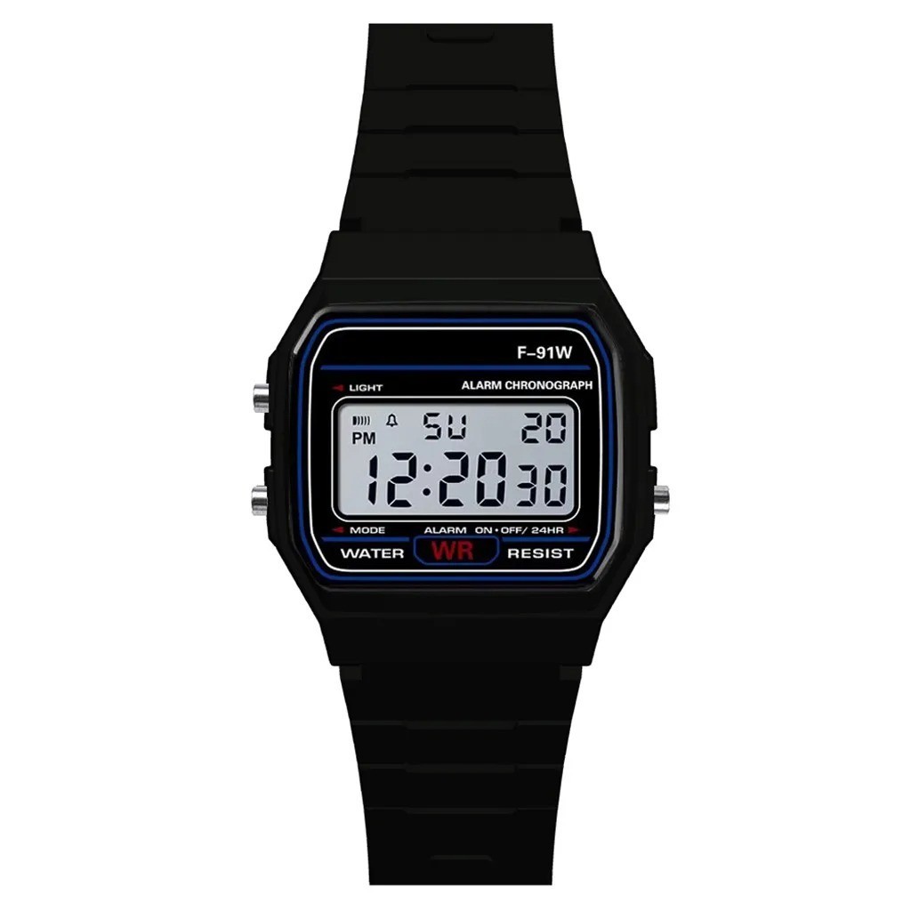 F 91W Classic Digital Resin Strap Watch Stopwatch Chronograph Sport Unisex Men