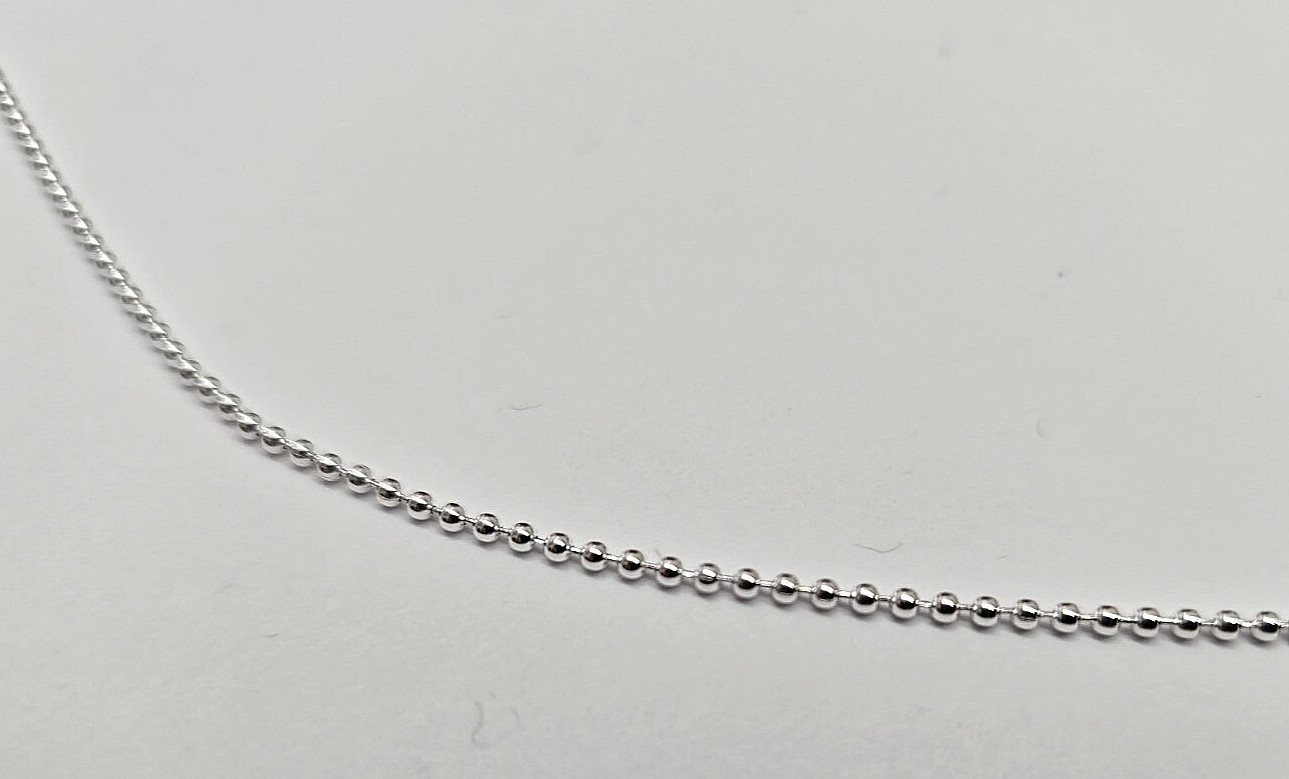 925 Sterling Silver Thin Pallini Bead Ball Chain Necklace Bracelet 1.5mm