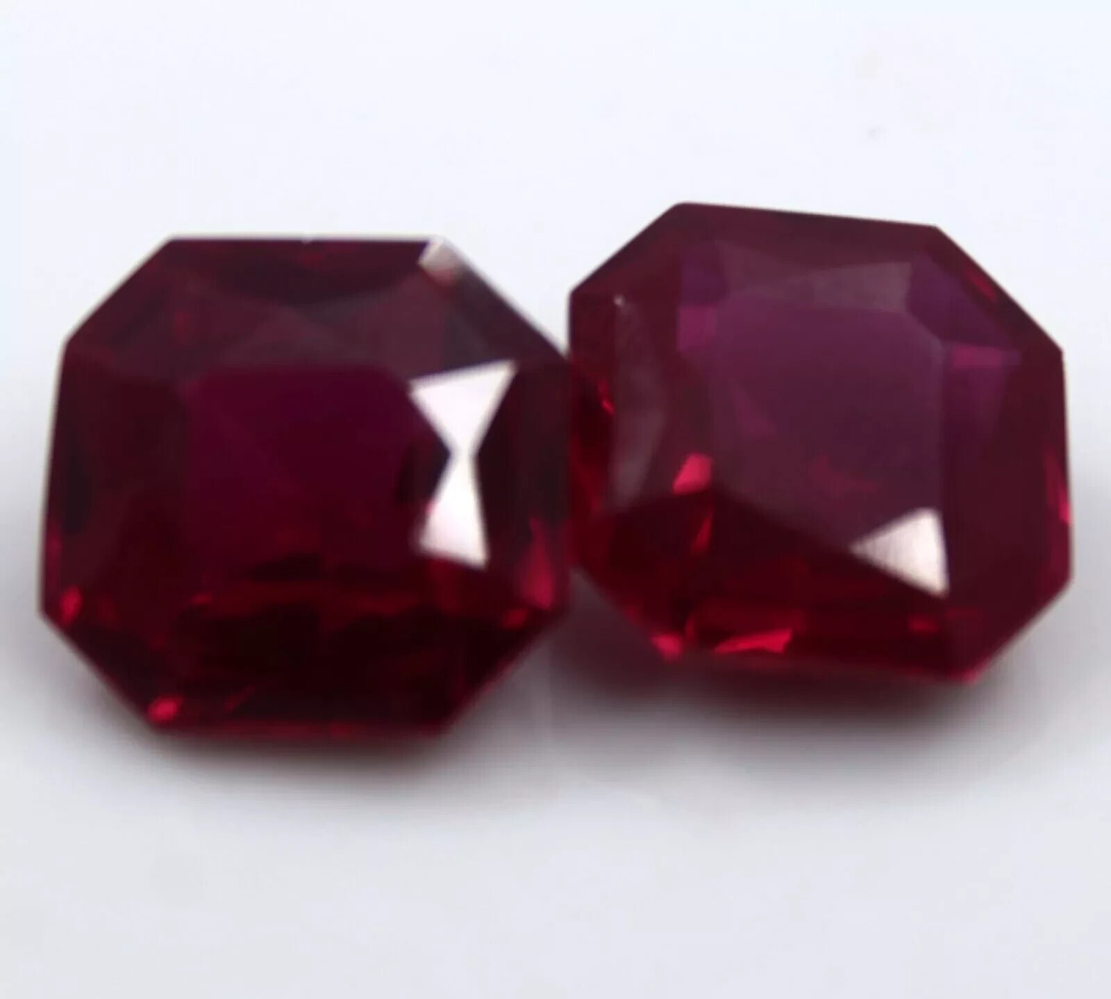 20 Ct Natural Certified BURMA Pigeon Blood Red Ruby Unheated Loose Gemstone Pair