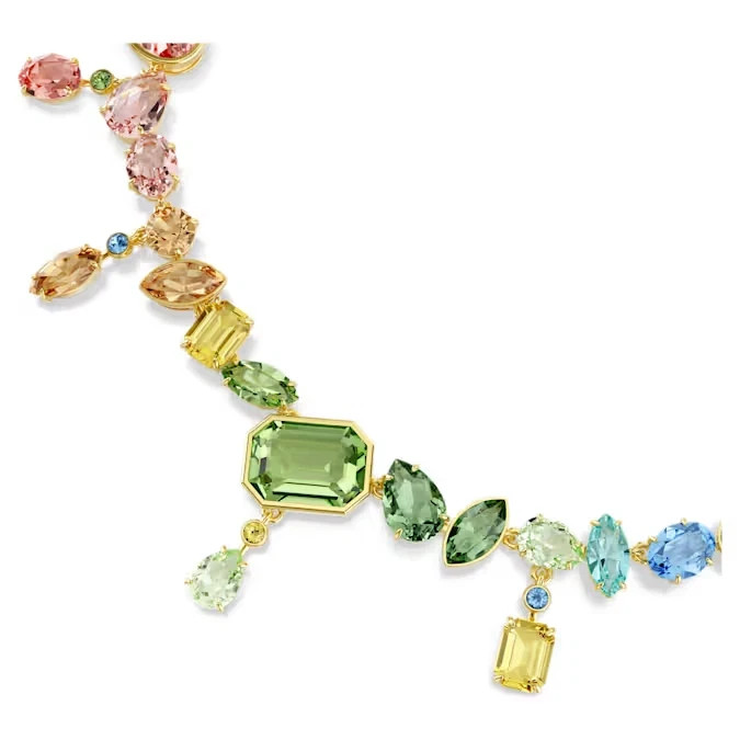 Swarovski Sparkling, gold-plated color Gema necklace