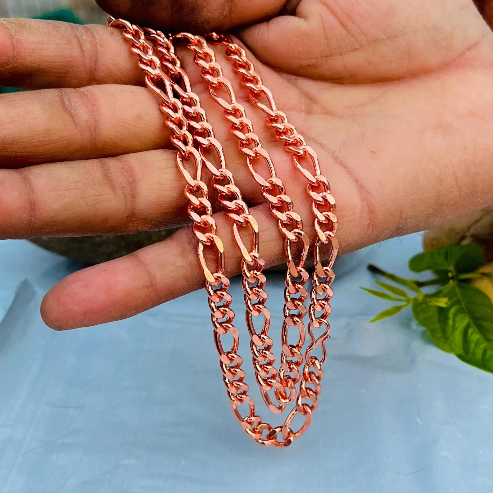 14 inch Pure Copper FIGARO Chain Necklace, Healing Copper Jewelry, Spiritual