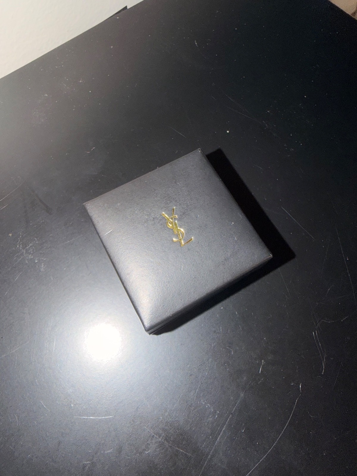 Vintage YSL Gold Tie Pin with Original Box