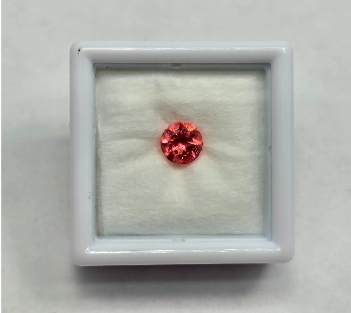 Faceted Rhodochrosite, .83 cts., 5.75 mm, SweetHome Mine, Alma, Colorado, #rh83