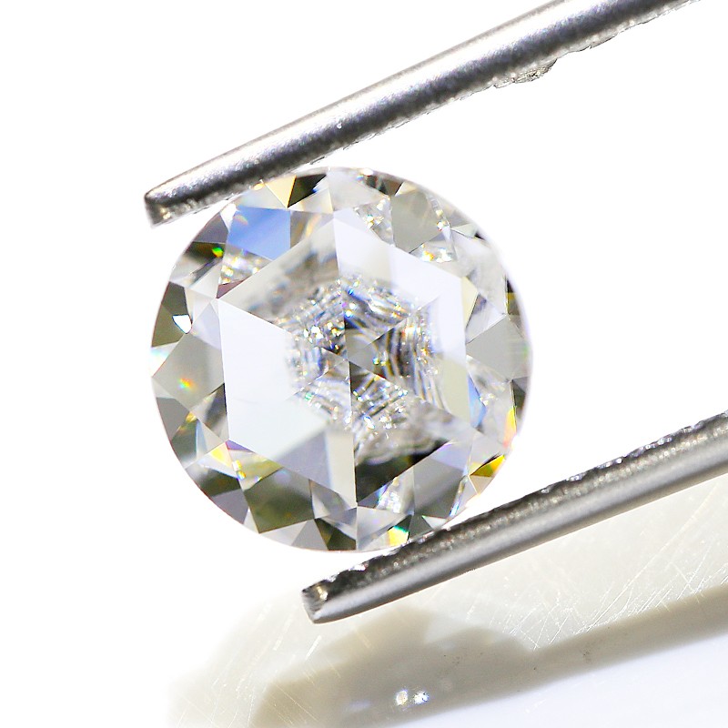 Colorful Flat Rose Cut 0.5-5ct Round Moissanite Loose GRA VVS1 Factory Directly